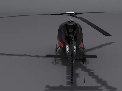 Aerospatiale AS355 Ecureuil Wip  Low-poly 3D model
