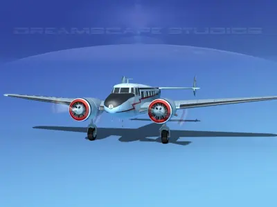 Lockheed L10 Electra Marshall 3D model