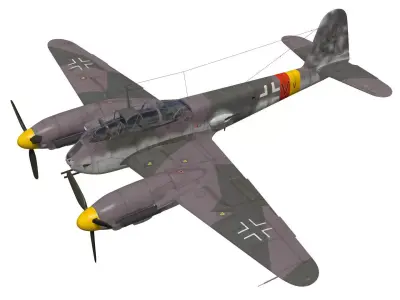 Messerschmitt Me 410 B2U2 Hornisse 3D model