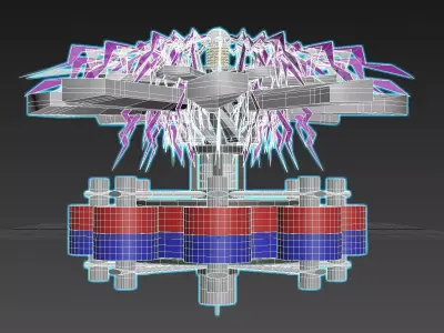 Electromagnetic Ionwind Propeller - Concept 3D model