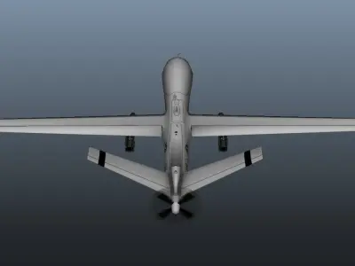 Drone unmanned aerial vehicle Low-poly 3D model