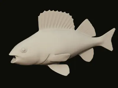 Fish with rigged Low-poly 3D model 3D model