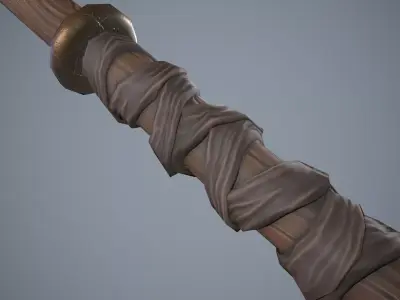 Stylized Mace --109-- Low-poly 3D model