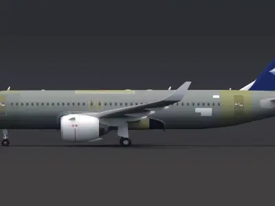 Aegean A320neo Unpainted 3D model