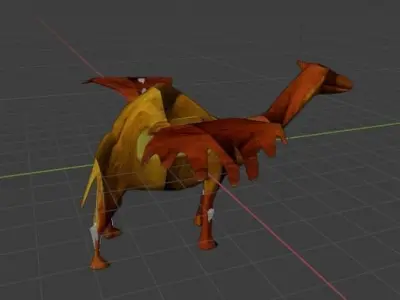 flying camel 3D model