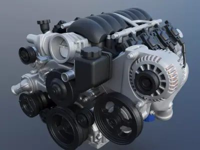GM LS3 V8 Engine 3D print model