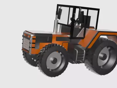 Tractor Low-poly 3D model