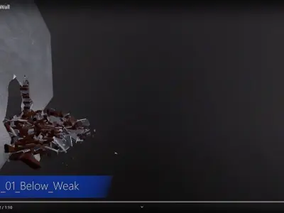 BrickWall 01 Below Weak Low-poly 3D model