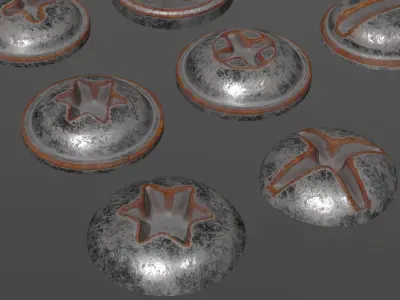 Screw Heads Collection 3D model