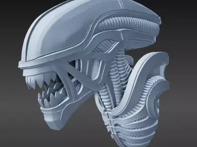 Xenomorph Cardboard Style 3D print model