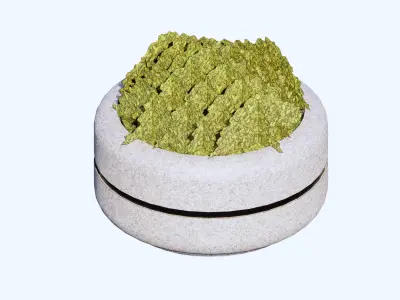 Concrete Planter - Street Commercial Planter Free low-poly 3D model