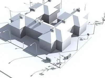 low poly city block 21 Low-poly 3D model