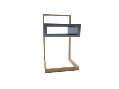 Furniture set bedside table with drawer and wooden stand Free 3D model