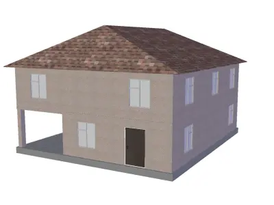 Private house 2 Low-poly 3D model