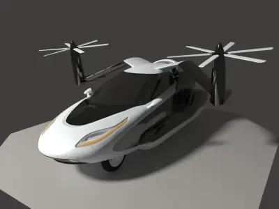 TF-X Flying car Air vehicle Cars of the future 3D model