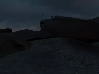 Old Rusty Airplane Low-poly 3D model