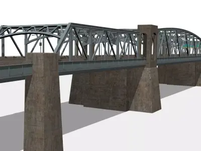 Robert F Kennedy Bridge 2 Low-poly 3D model