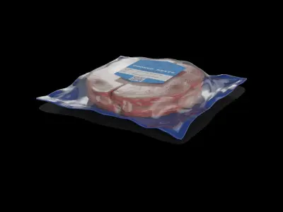Deli sausages Cooked Meats 3D model