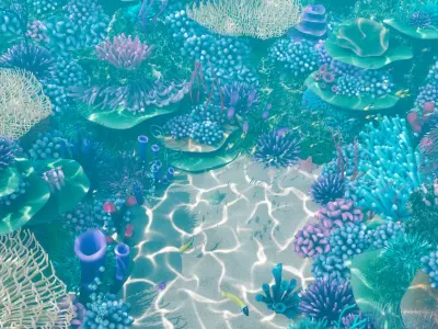 Cartoon Underwater Scene 3D model