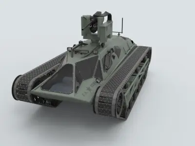 Tracked vehicle from the movie Fast 8 3D model