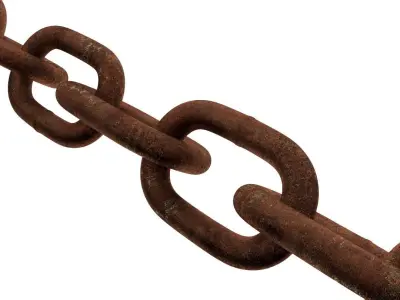 Old chain Low-poly 3D model