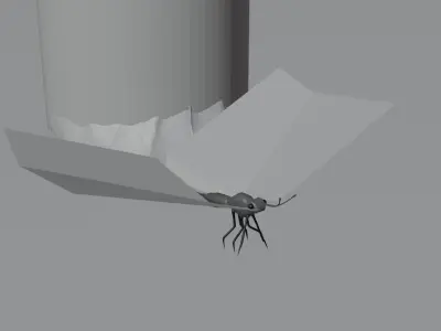 Butterfly clock 3D model