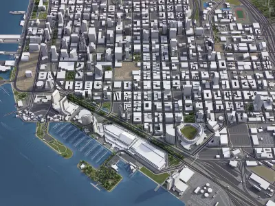 San Diego Low-poly 3D model