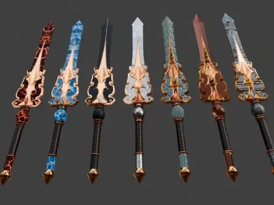 7 Swords 3D model