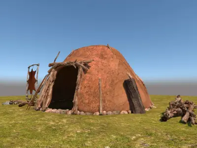 Neolithic House 3D model 3D model