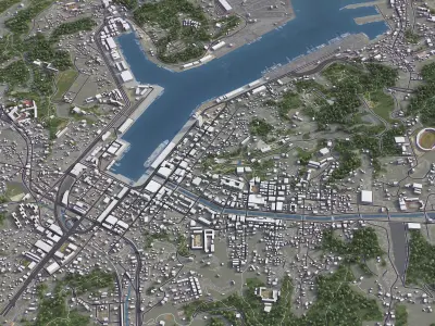 Keelung Low-poly 3D model