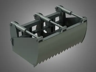 Silage Cutter - Front Loader 3D model
