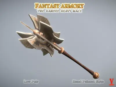 Fantasy Armory -  Two-Handed Heavy Mace Low-poly 3D model