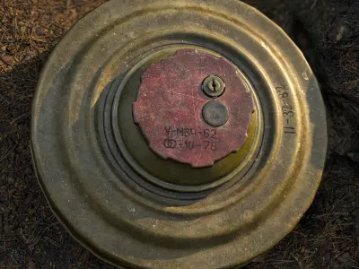 Soviet mine TM-62M Free low-poly 3D model