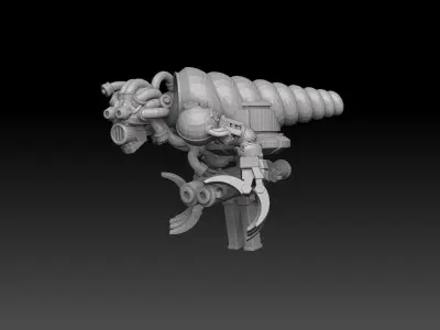 Nautiloid Horror Light Carapace 3D print model