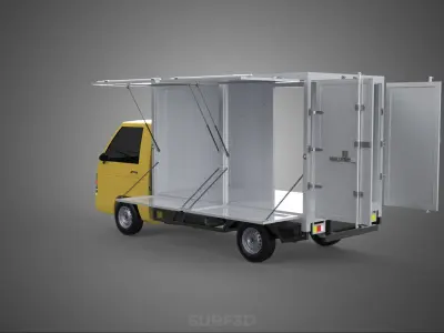 SLIDING SIDE DOOR BOX TRUCK SLIDE PANEL GATE LOADER DROP PICKUP 3D model