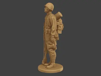 Russian soldier ww2 R1 000 Free 3D print model