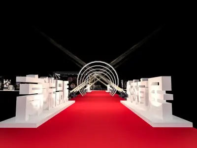 stage circular with seats 3D model