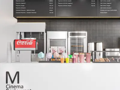 Cinema Restaurant equipment 3D model