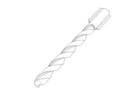 Drill Bit Free 3D model