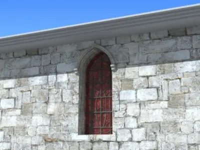 Stained glass window 3D model