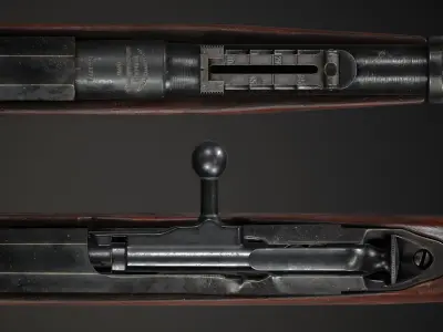 PBR Soviet Mosin Nagant 1891 Low-poly 3D model