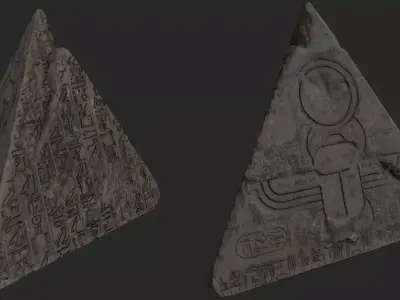 Pyramids Of Horus Low-poly 3D model