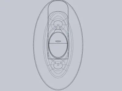 3D-Printable Airplane Window Screen Frame 3D print model