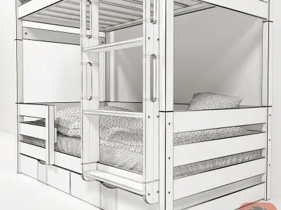 LW7 - Mint KidsBunk Free 3D model