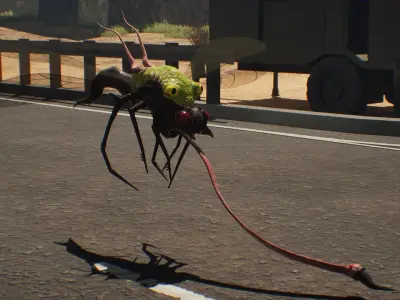 Monster Beetle Creature Low-poly 3D model