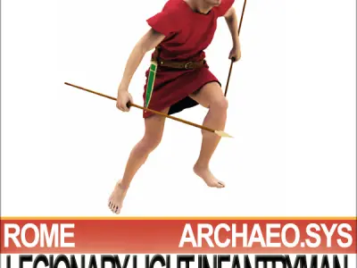 Ancient Rome Light Infantryman 4 BC Props 3D model