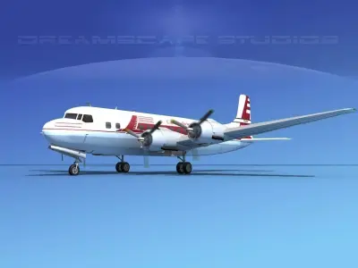 Douglas DC-6 Capital Airlines 3D model