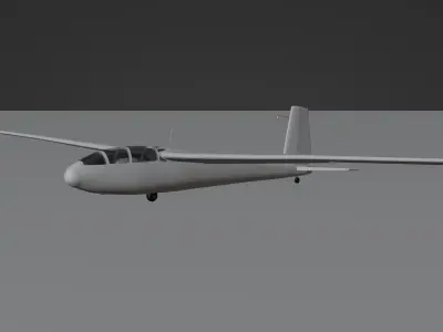 Aircraft-Airplane-Blanik-L13-1958 Low-poly 3D model