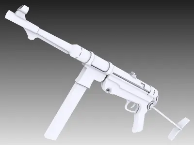 MP40 3d Model machine gun 3D model