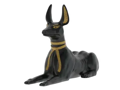 Egyptian God Anubis Dog Low-poly 3D model